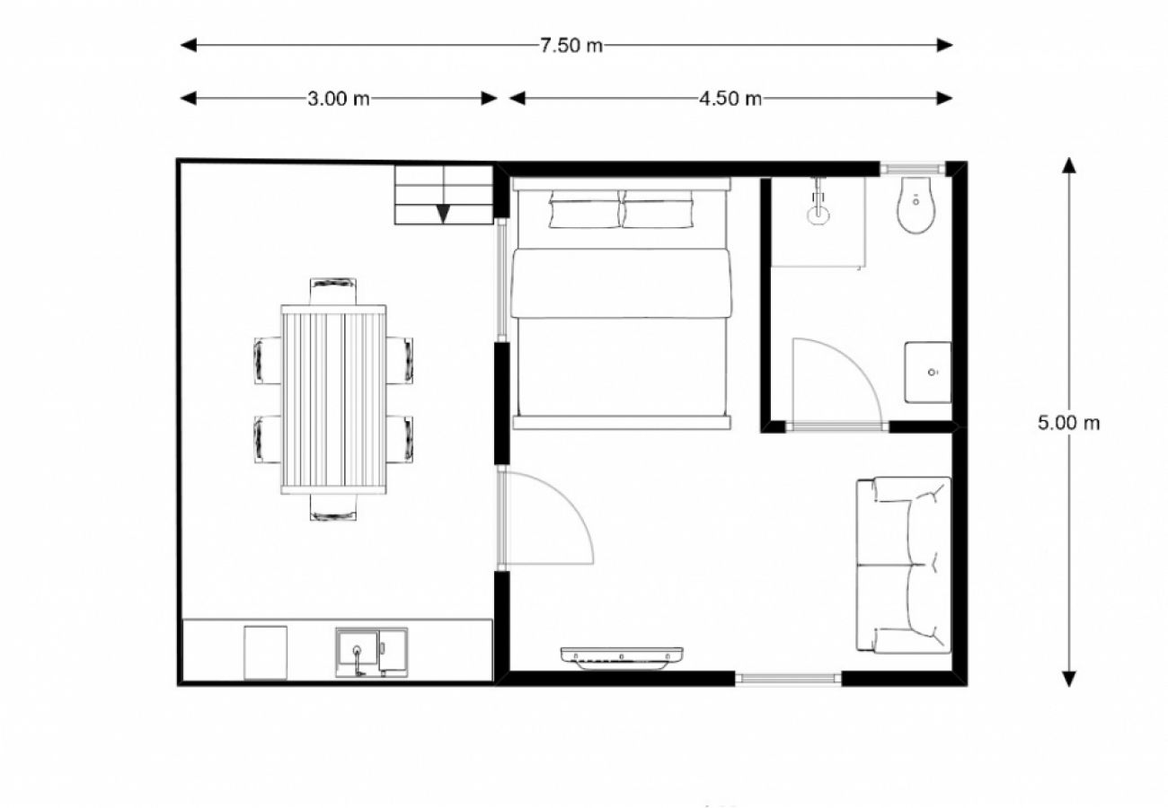 Studio in Pakoštane - Studio apartment in Pakoštane with Seaview, Terrace, Air condition, WIFI (4852-1)