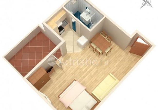 Studio in Dugi Rat - Studio apartment in Dugi Rat with Seaview, Terrace, Air condition, WIFI (5113-1) Studio in Dugi Rat - Studio apartment in Dugi Rat with Seaview, Terrace, Air condition, WIFI (5113-1)