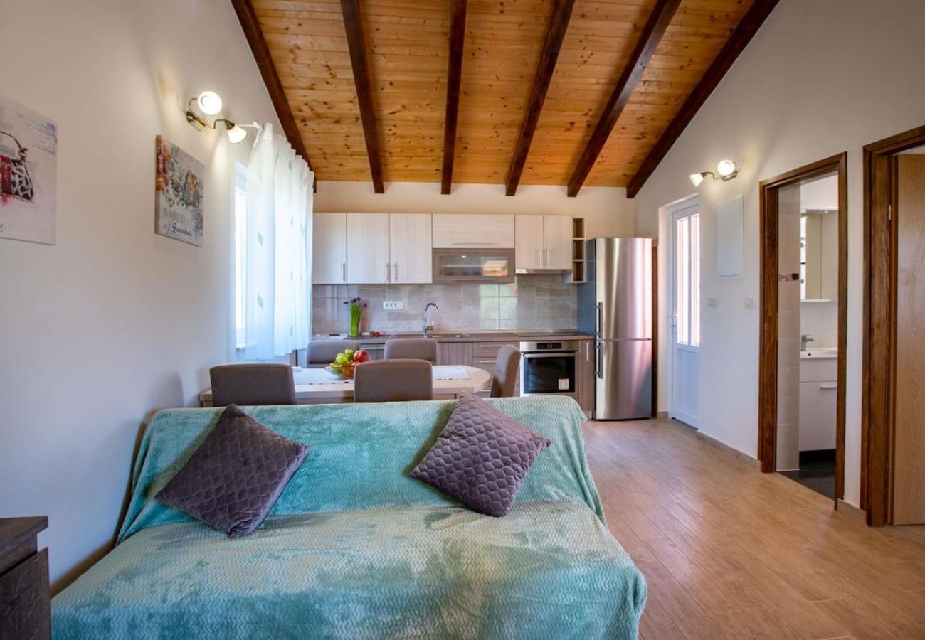 House in Mundanije - Holiday house in Mundanije with garden, jacuzzi, terrace, air conditioning, and washing machine (5238-1)