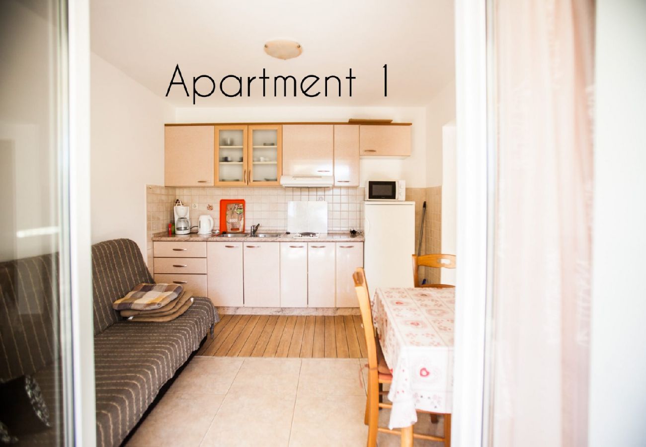 Apartamento en Lopar - Apartamento en Lopar con Seaview, Terraza, WIFI, Lavadora (186-1)