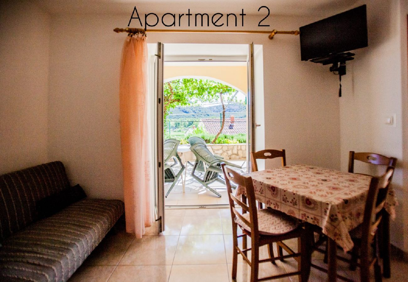 Apartamento en Lopar - Apartamento en Lopar con Seaview, Terraza, WIFI, Lavadora (186-2)