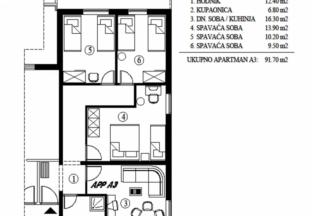 Apartamento en Umag - Apartamento en Umag con Terraza, WIFI, Lavadora (853-3)