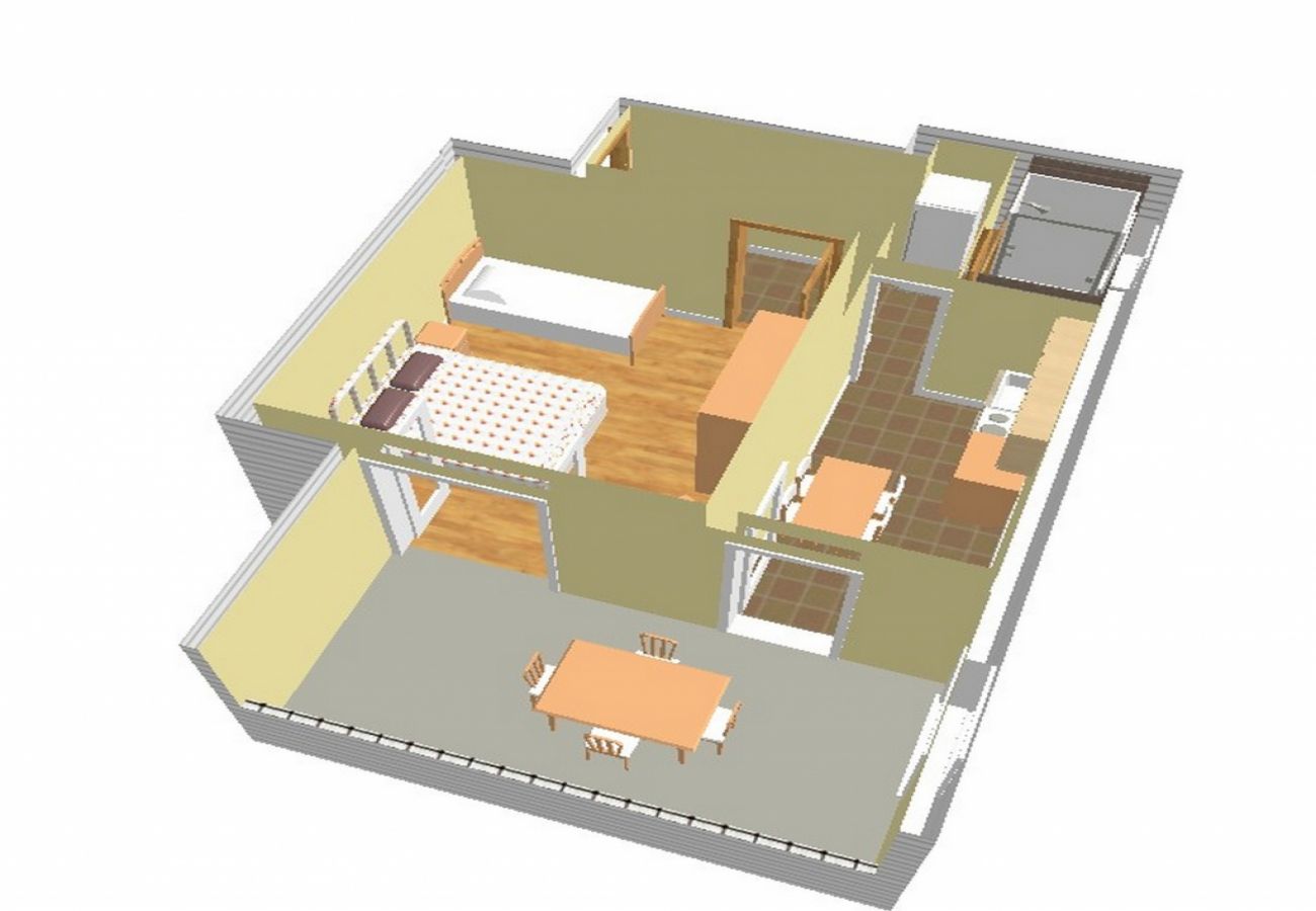 Apartamento en Omiš - Apartamento en Omiš con Seaview, Terraza, Acondicionador, WIFI (3422-2)