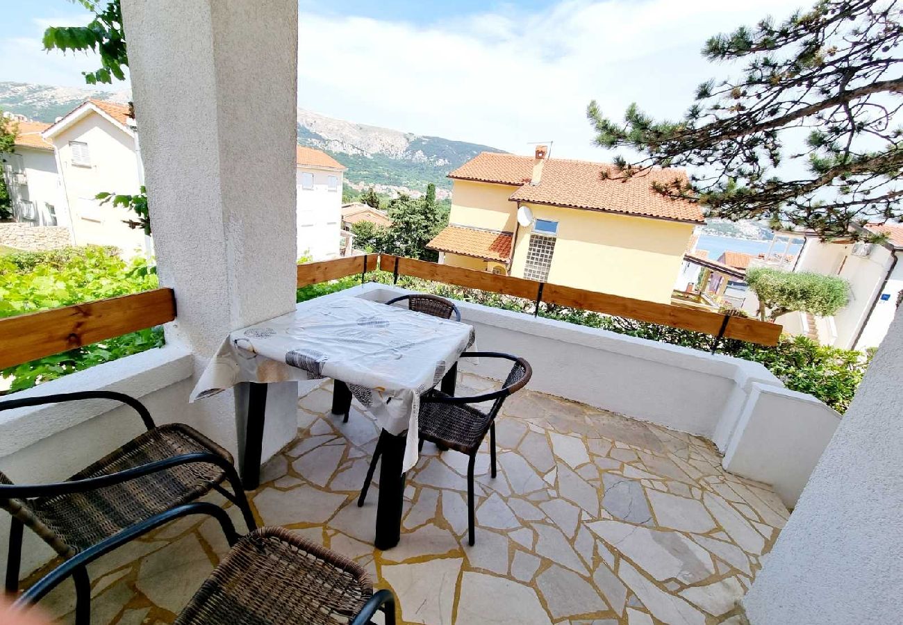 Apartamento en Baška - Apartamento en Baška con Seaview, Terraza, Acondicionador, WIFI (3494-4)