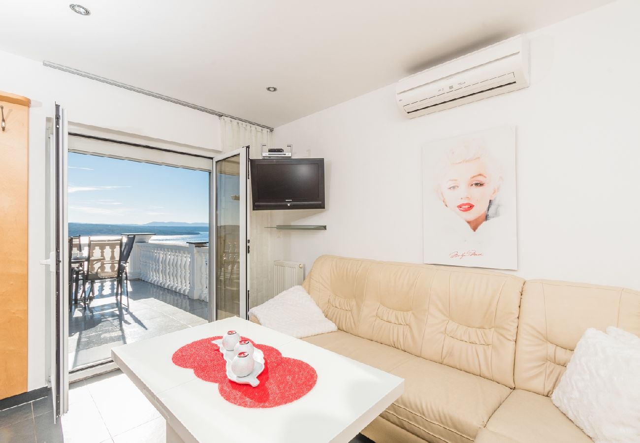 Apartamento en Crikvenica - Apartamento en Crikvenica con Seaview, Terraza, Acondicionador, WIFI (3492-8)