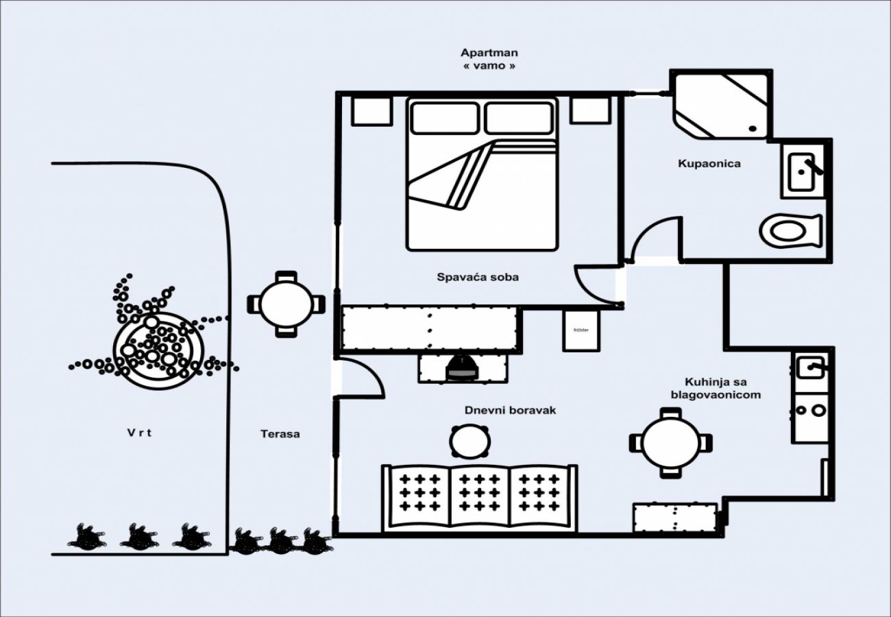 Apartamento en Tribunj - Apartamento en Tribunj con Terraza, Acondicionador, WIFI (4303-4)