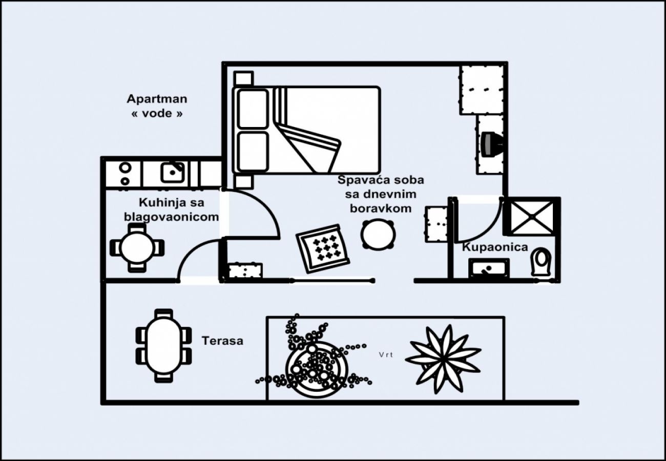 Apartamento en Tribunj - Apartamento en Tribunj con Terraza, WIFI (4303-1)