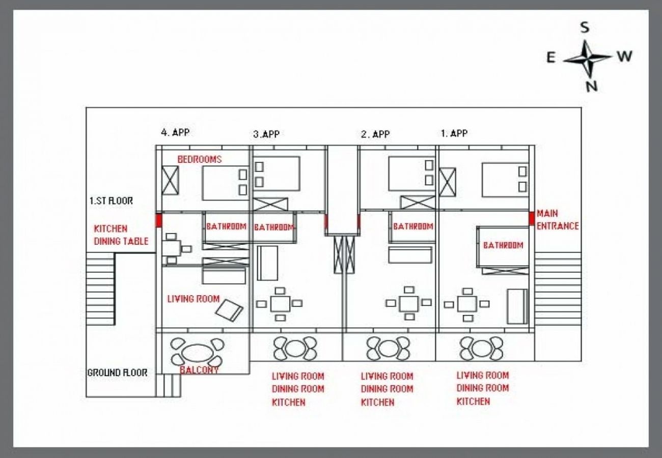 Apartamento en Lumbarda - Apartamento en Lumbarda con Seaview, Balcón, Acondicionador, WIFI (4432-2)