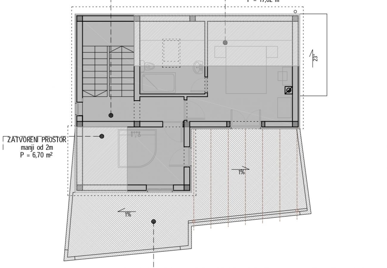 Casa en Bibinje - Casa de vacaciones en Bibinje con Seaview, Balcón, Acondicionador, WIFI (5201-1)