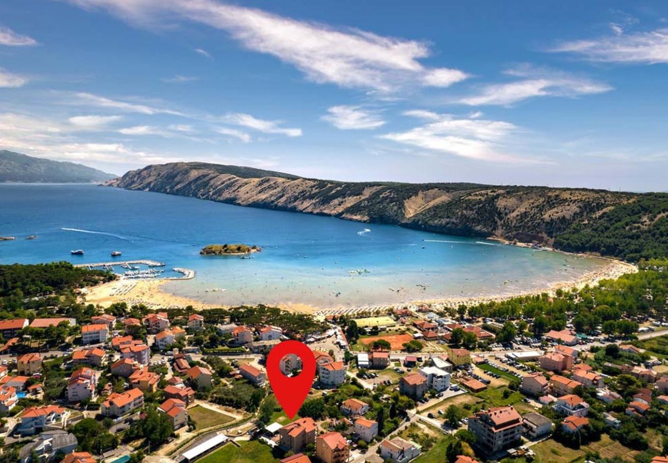 Apartamento en Lopar - Apartamento vacacional en Lopar con terraza, aire acondicionado, Wi-Fi y vista al mar (4738-7)