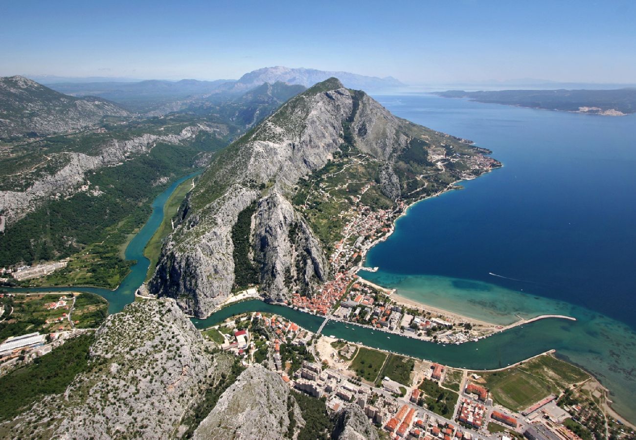 Chambres d'hôtes à Duce - Chambre dans Duće avec vue mer, Balcon, Climatisation, WIFI (79-1)