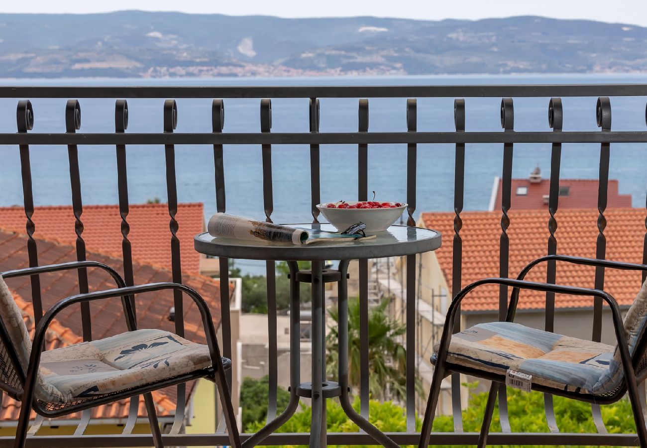 Chambres d'hôtes à Duce - Chambre dans Duće avec vue mer, Balcon, Climatisation, WIFI (79-1)