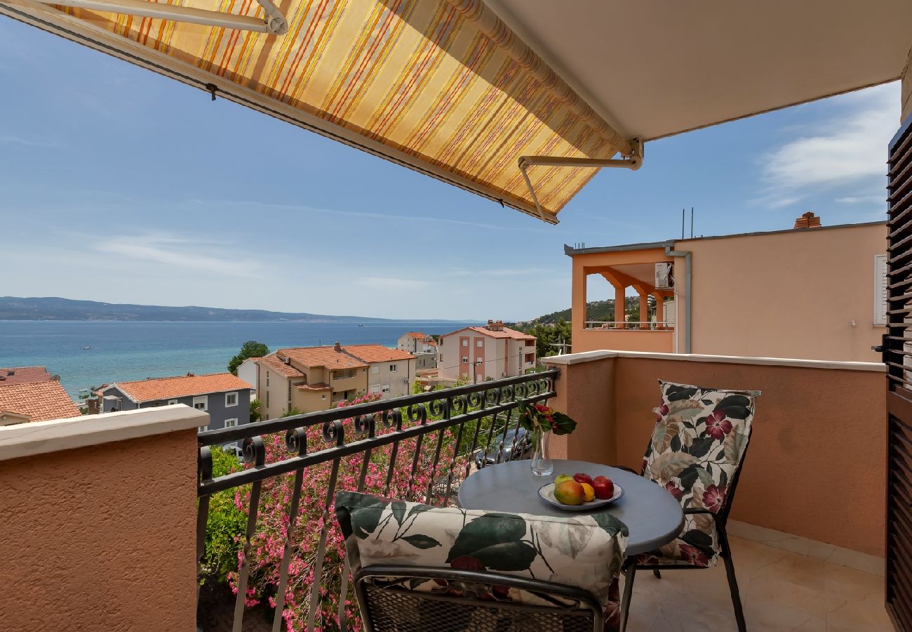 Chambres d'hôtes à Duce - Chambre dans Duće avec vue mer, Balcon, Climatisation, WIFI (79-3)