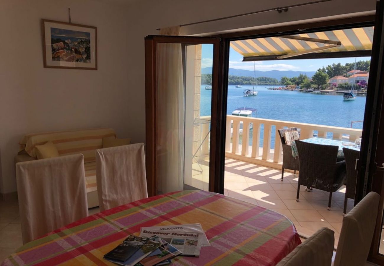 Appartement à Lumbarda - Appartement dans Lumbarda avec vue mer, terrasse, Climatisation, WIFI (128-1)