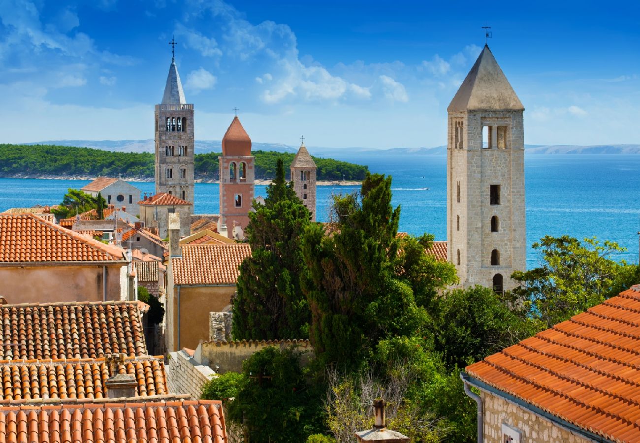 Appartement à Rab - Appartement dans Barbat avec vue mer, Balcon, Climatisation (660-1)