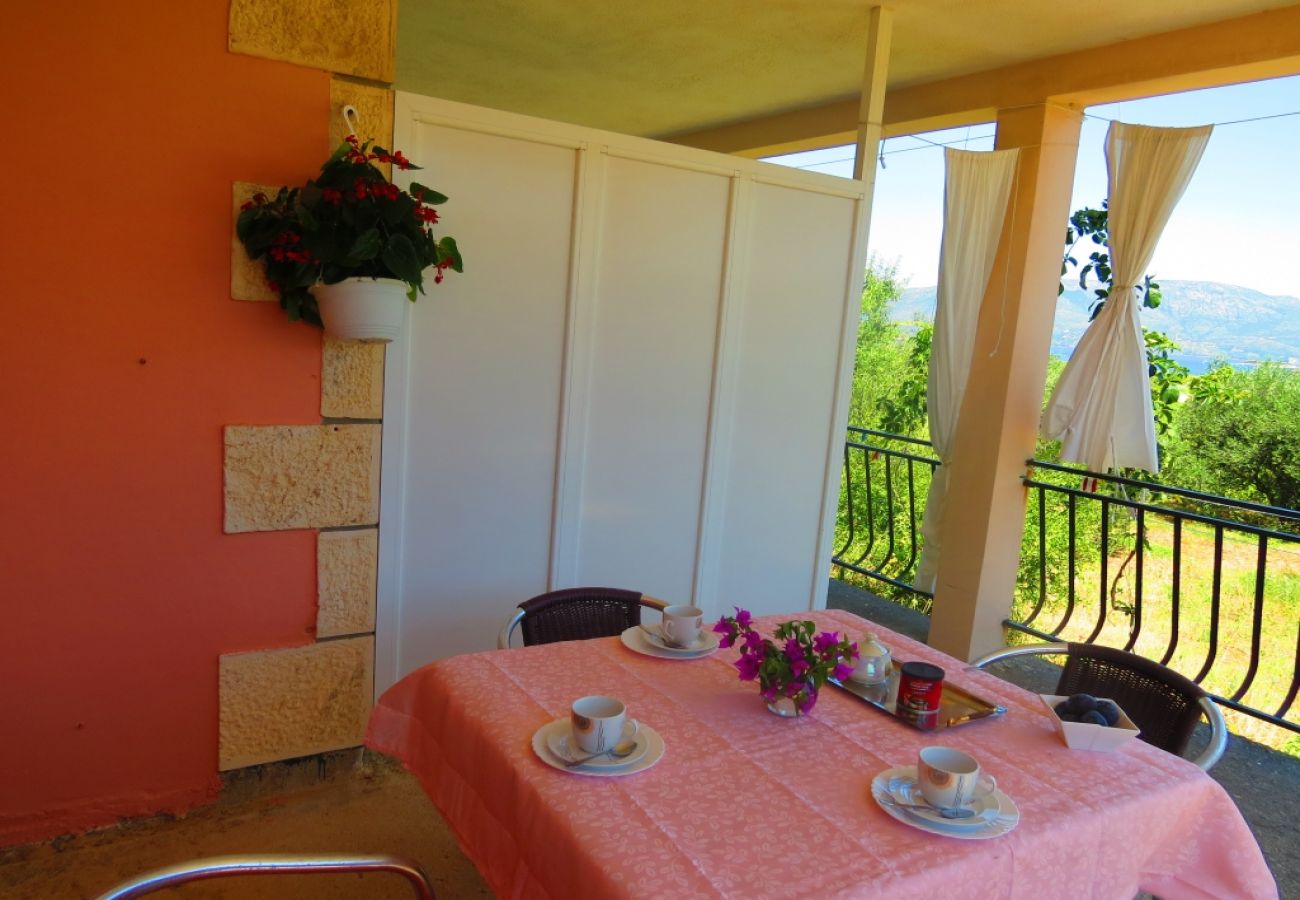 Appartement à Lumbarda - Appartement dans Lumbarda avec vue mer, terrasse, Climatisation, WIFI (856-2)