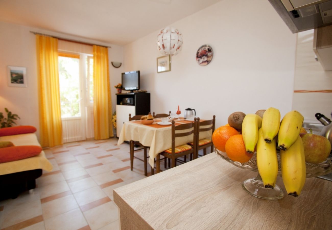 Appartement à Vrbnik - Appartement dans Vrbnik avec vue mer, terrasse, Climatisation, WIFI (879-1)