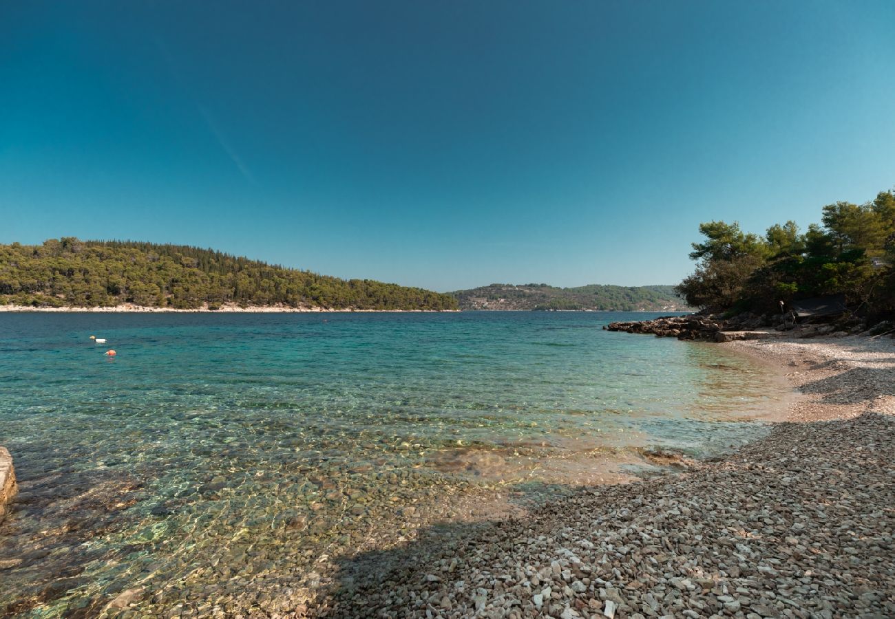 Maison à Vela Luka - Maison Robinson dans Vela Luka avec vue mer, terrasse, Climatisation, WIFI (3439-1)