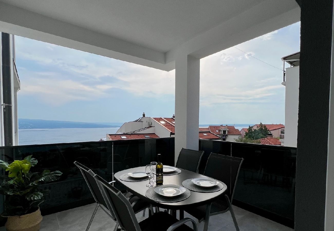 Appartement à Crikvenica - Appartement dans Crikvenica avec vue mer, Balcon, Climatisation, WIFI (3492-1)