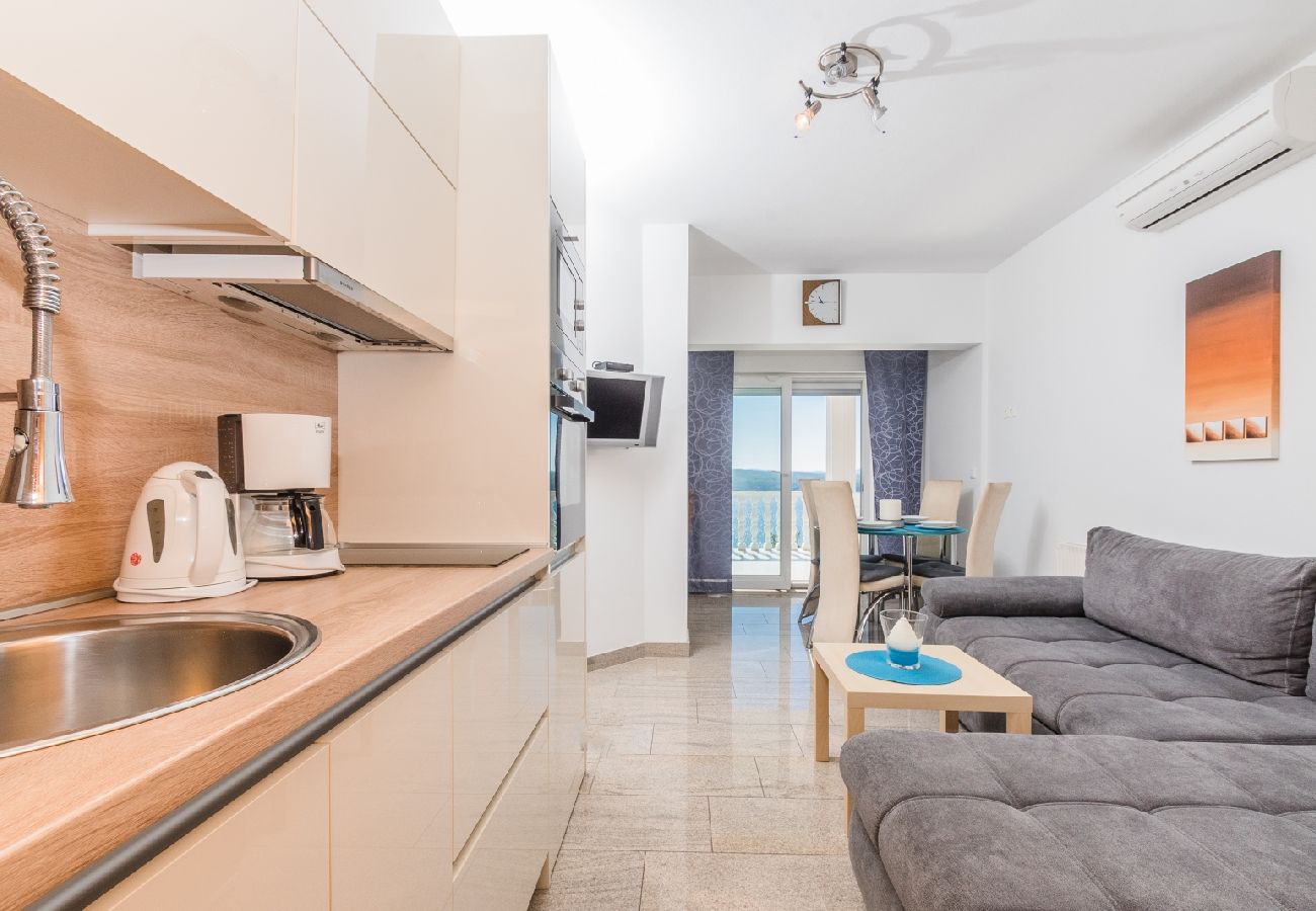 Appartement à Crikvenica - Appartement dans Crikvenica avec vue mer, terrasse, Climatisation, WIFI (3492-2)