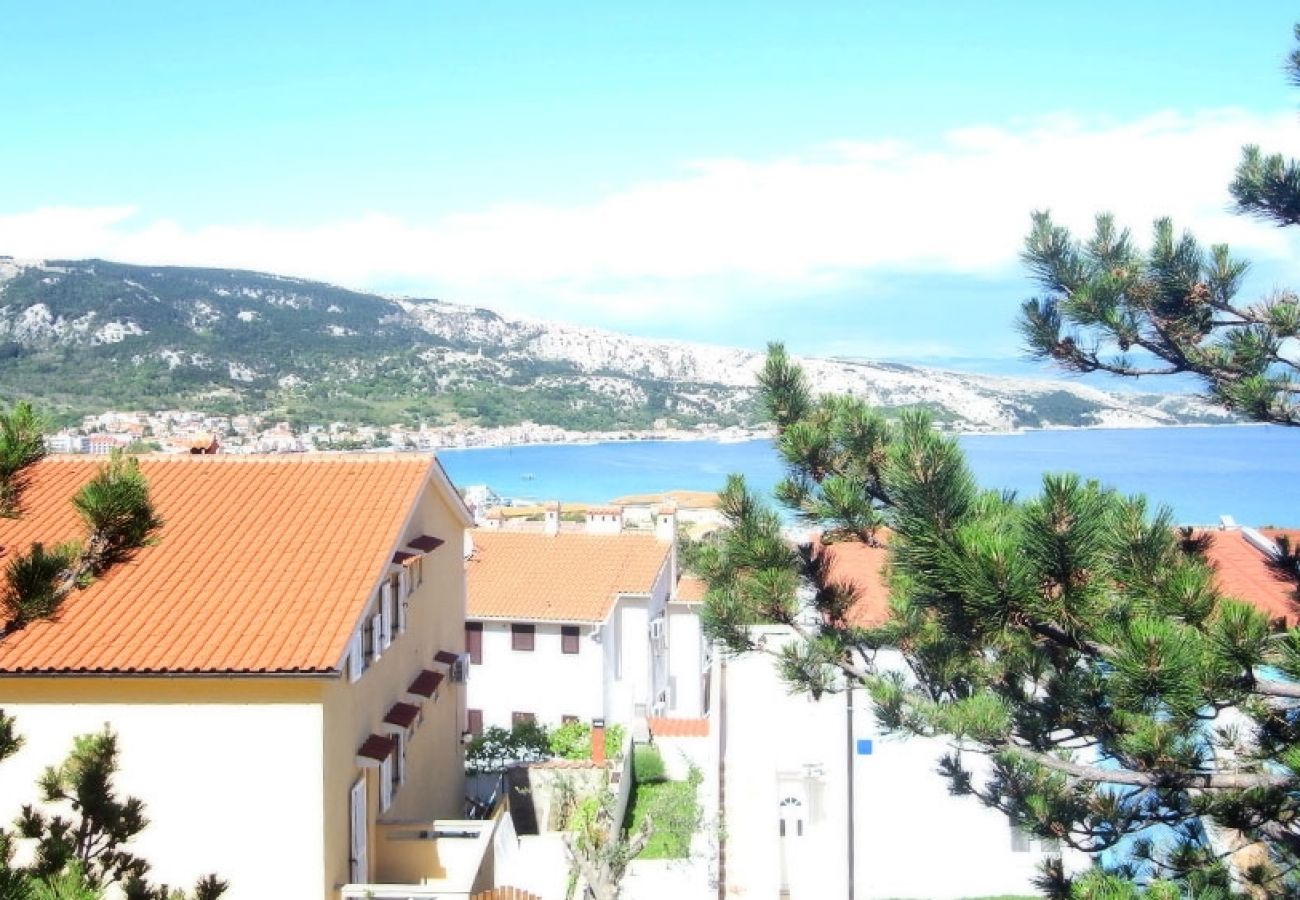 Studio à Baška - Studioapartment in Baška mit Meerblick, Balkon, Klimaanlage, W-LAN (3494-2)