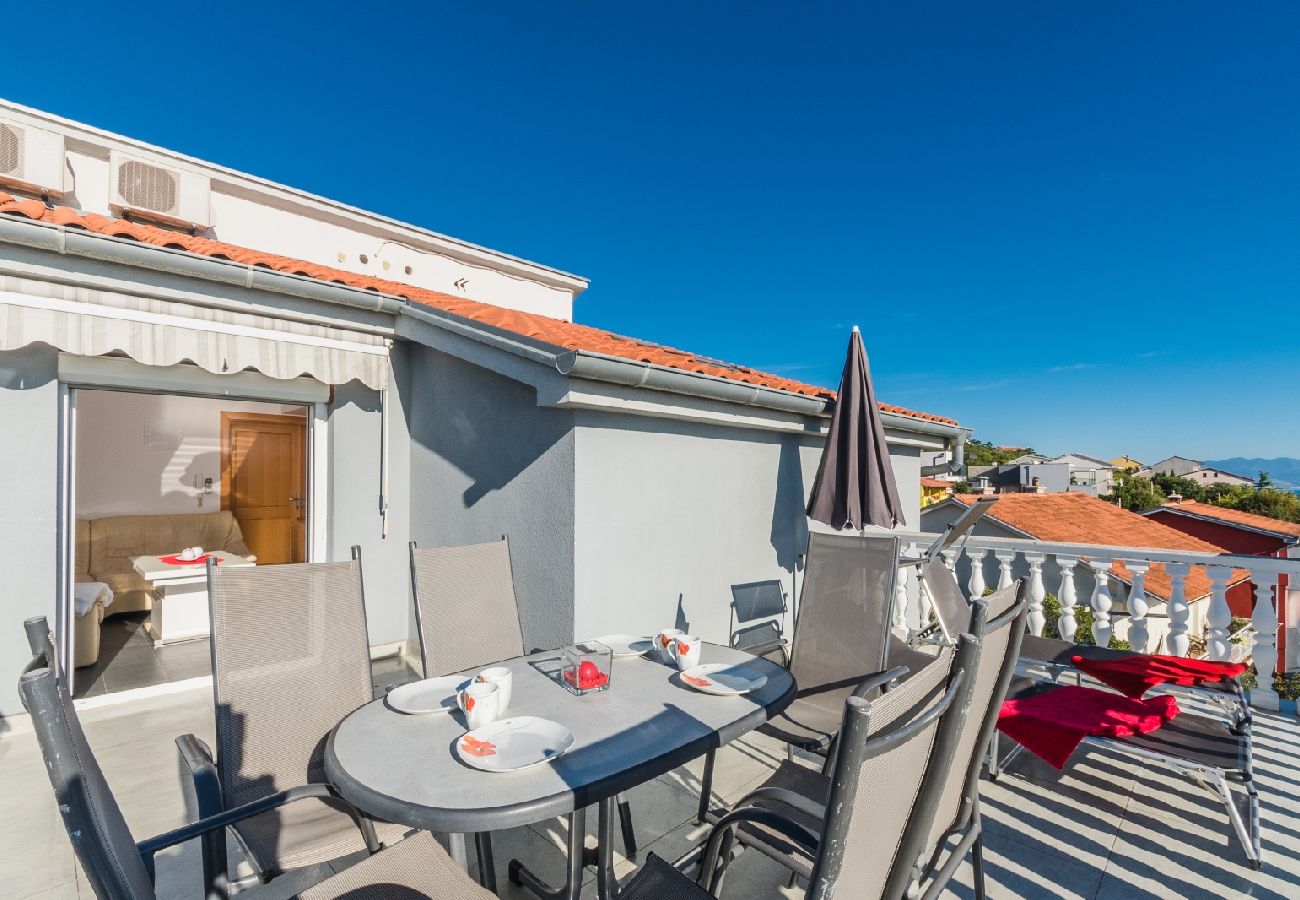 Appartement à Crikvenica - Appartement dans Crikvenica avec vue mer, terrasse, Climatisation, WIFI (3492-8)