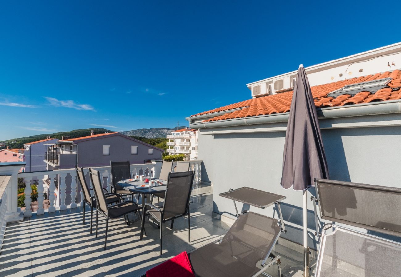 Appartement à Crikvenica - Appartement dans Crikvenica avec vue mer, terrasse, Climatisation, WIFI (3492-8)