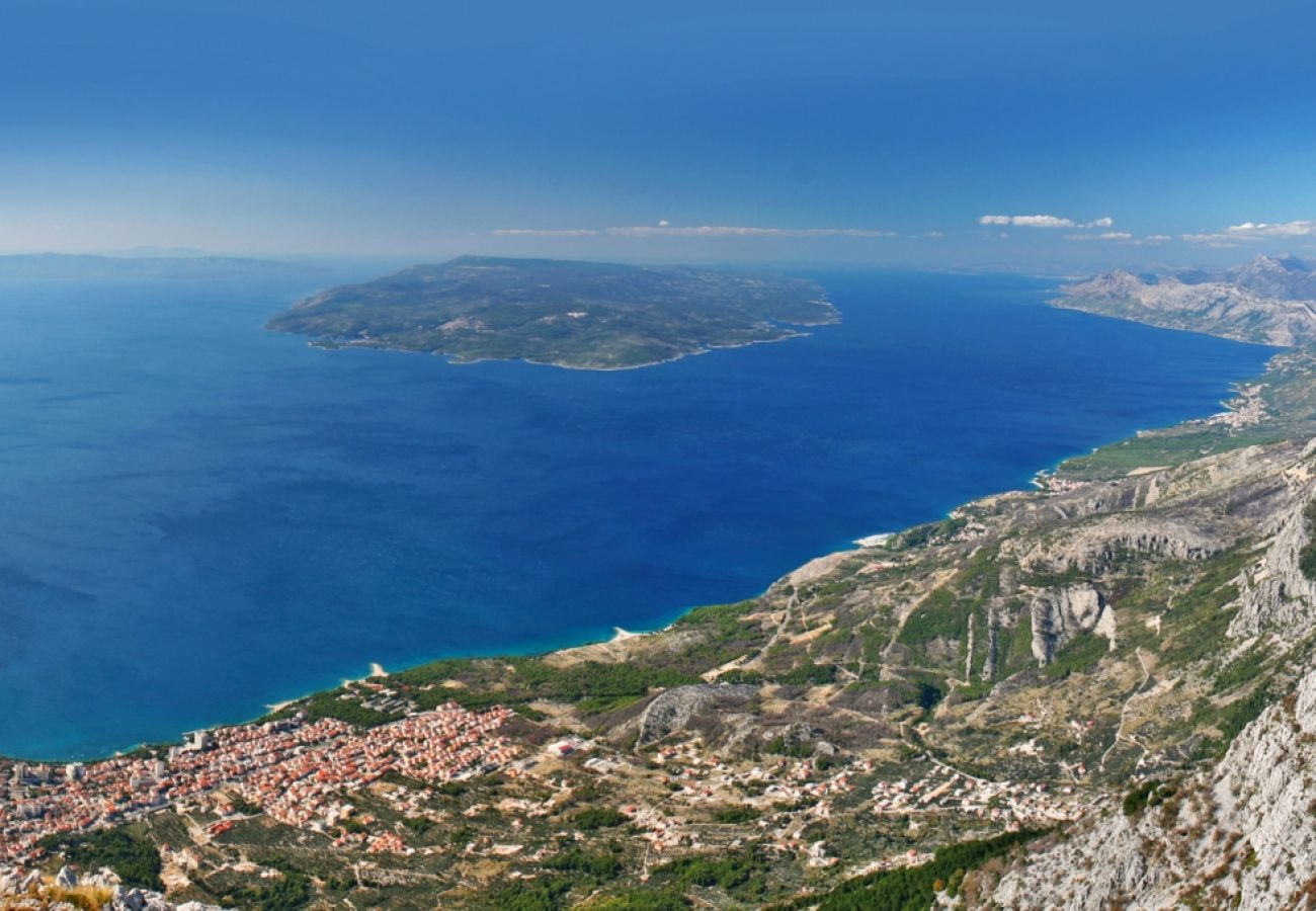 Maison à Brela - Maison de vacances dans Brela avec vue mer, Climatisation, WIFI, Machine à laver (3514-1)