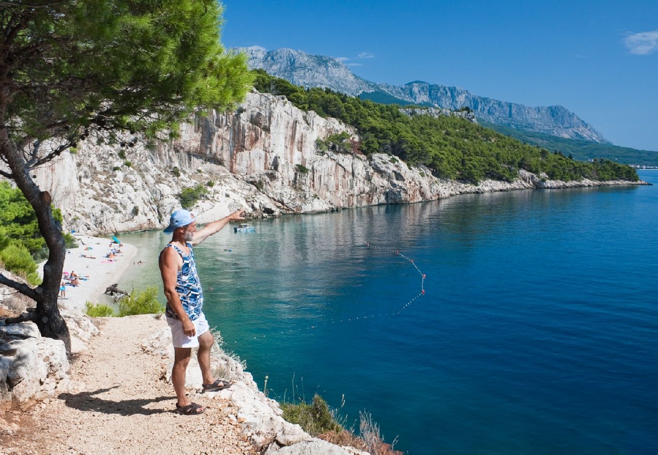 Maison à Brela - Maison de vacances dans Brela avec vue mer, Climatisation, WIFI, Machine à laver (3514-1)