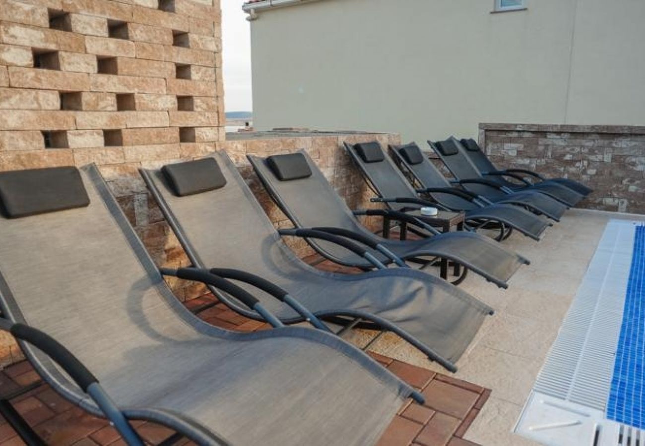 Appartement à Novalja - Appartement dans Novalja avec vue mer, terrasse, Climatisation, WIFI (3565-1)