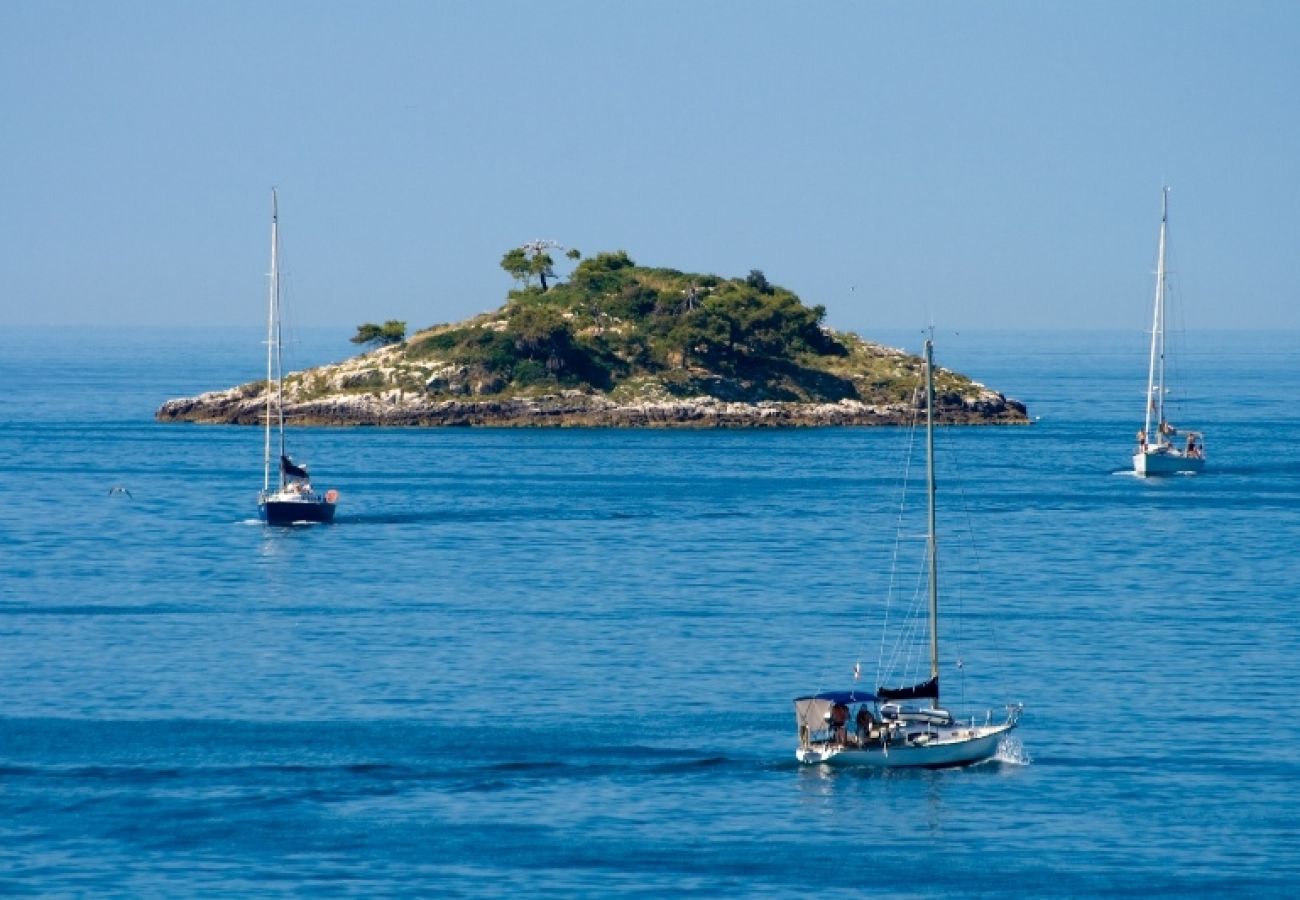 Chambres d'hôtes à Rovinj - Chambre dans Rovinj avec vue mer, Balcon, Climatisation, WIFI (3631-4)