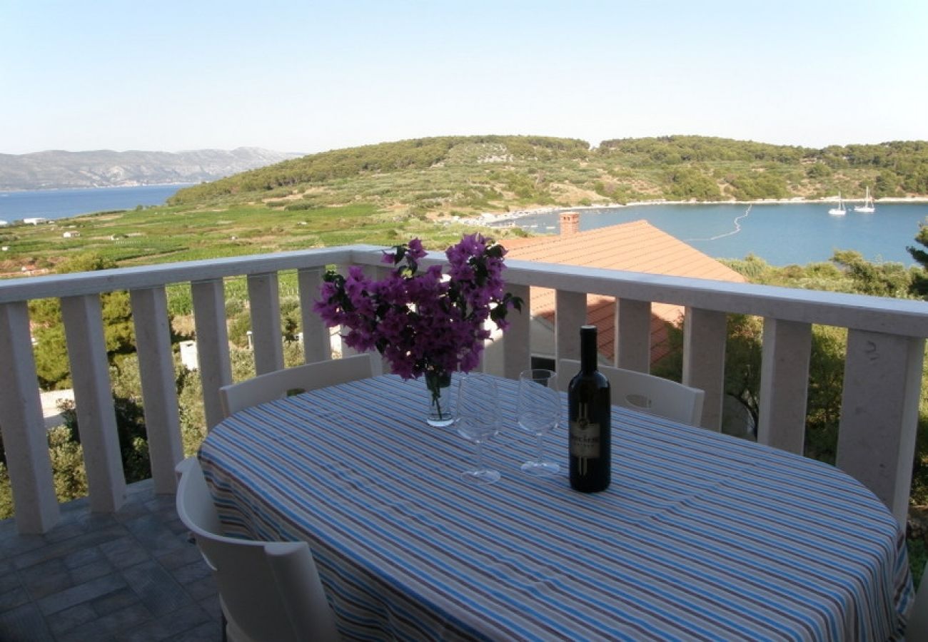 Appartement à Lumbarda - Appartement dans Lumbarda avec vue mer, terrasse, Climatisation, WIFI (3632-2)