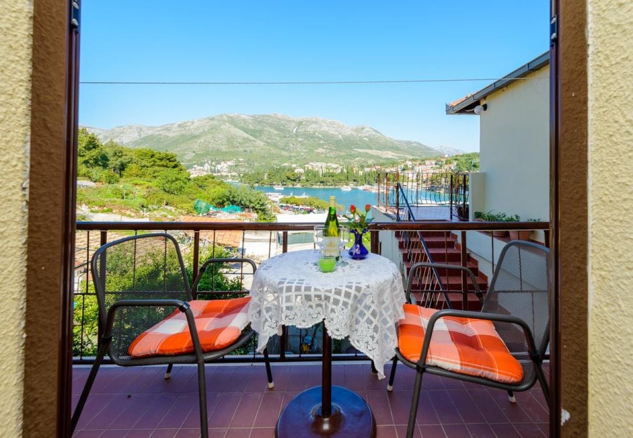 Chambres d'hôtes à Cavtat - Chambre dans Cavtat avec vue mer, Balcon, Climatisation, WIFI (3686-1)