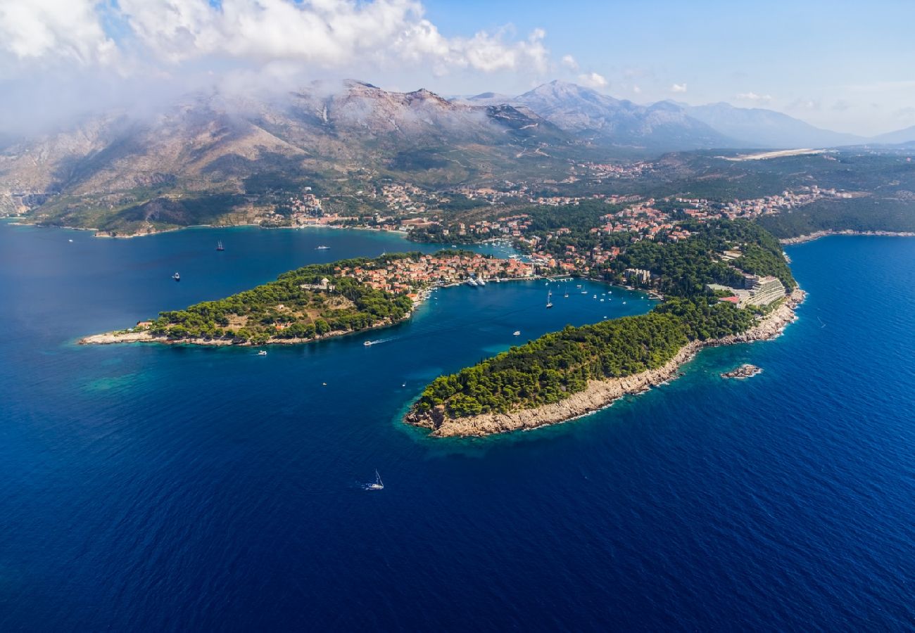 Chambres d'hôtes à Cavtat - Chambre dans Cavtat avec vue mer, Balcon, Climatisation, WIFI (3686-1)