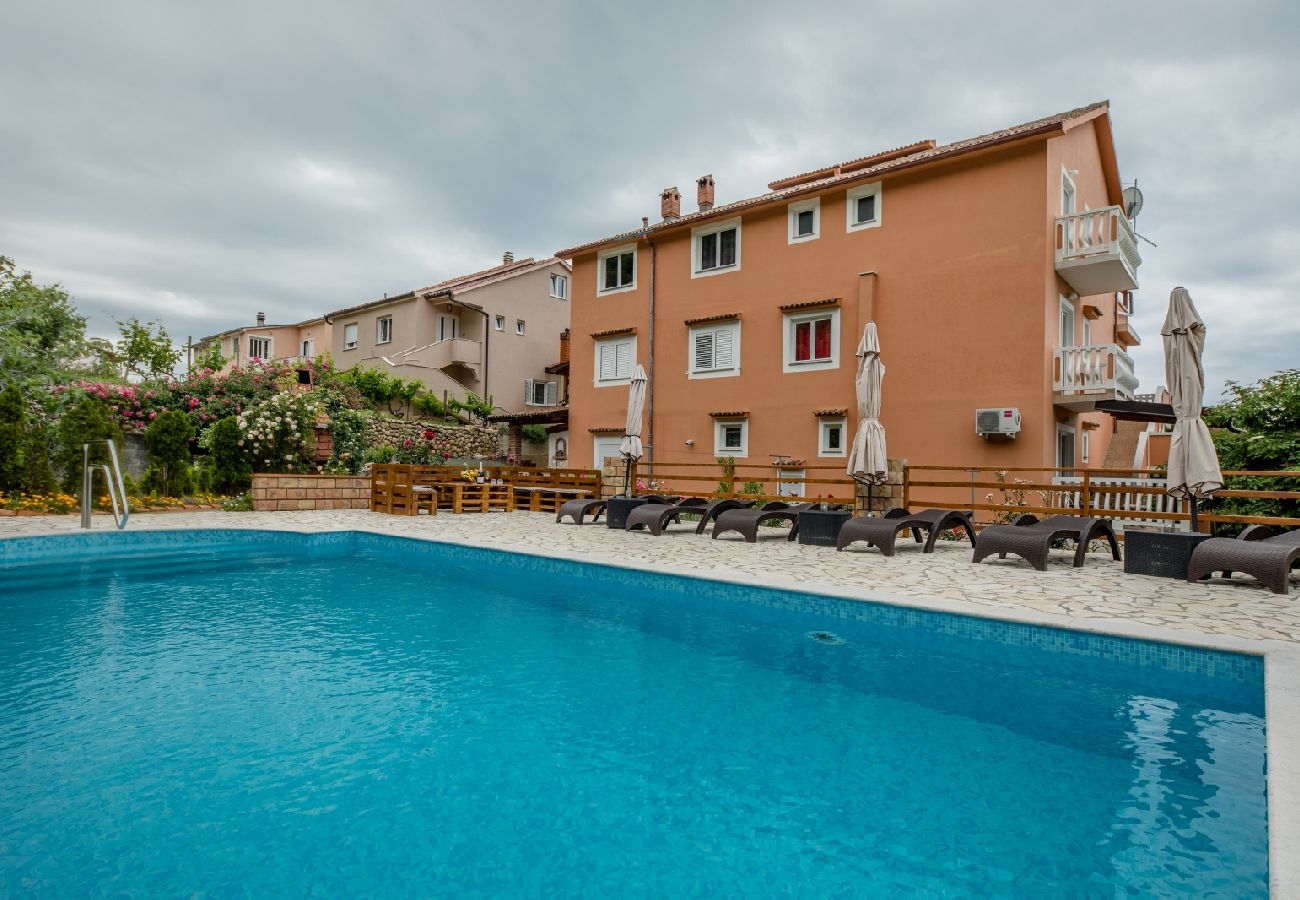 Appartement à Mundanije - Appartement dans Mundanije avec vue mer, terrasse, Climatisation, WIFI (3748-1)