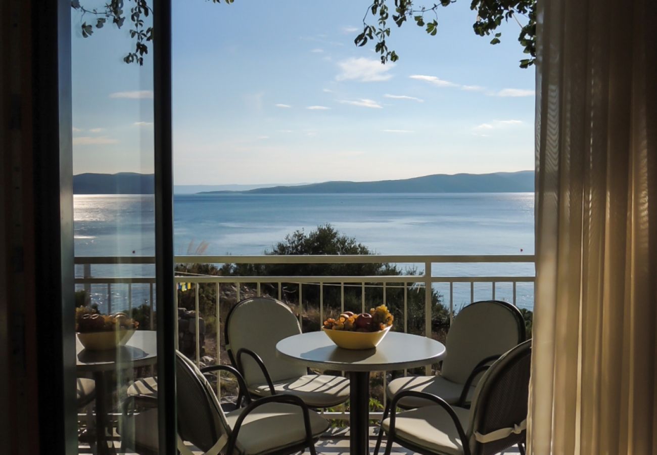 Appartement à Baška Voda - Appartement dans Baška Voda avec vue mer, terrasse, Climatisation, WIFI (3785-2)