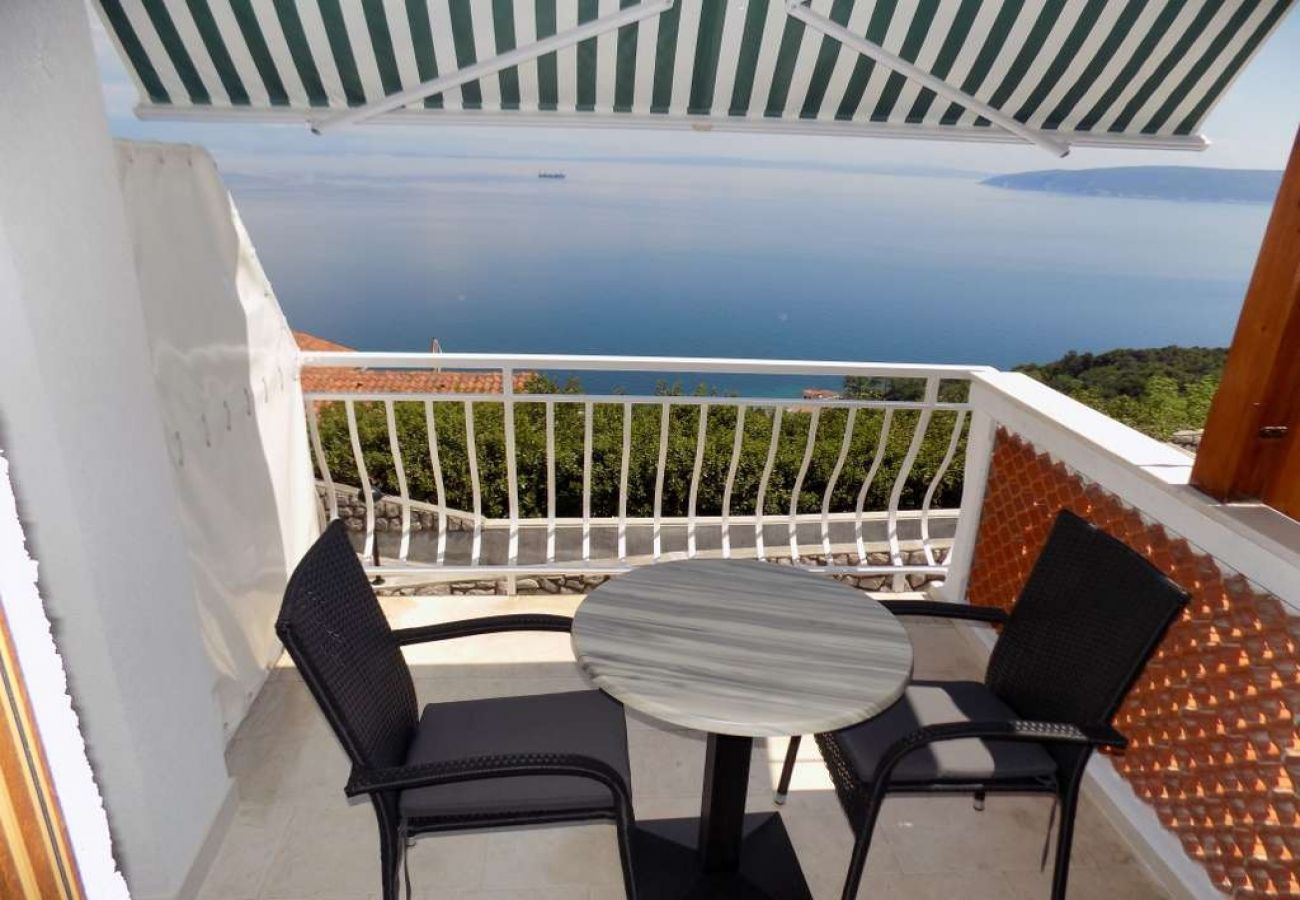 Studio à Mošcenicka Draga - Appartement Studio dans Mošćenička Draga avec vue mer, terrasse, Climatisation, WIFI (4364-1)