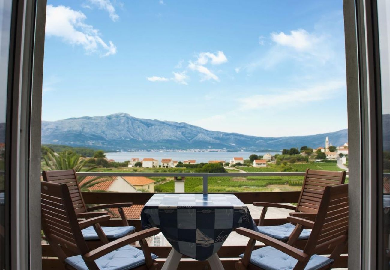 Appartement à Lumbarda - Appartement dans Lumbarda avec vue mer, Balcon, Climatisation, WIFI (4432-3)