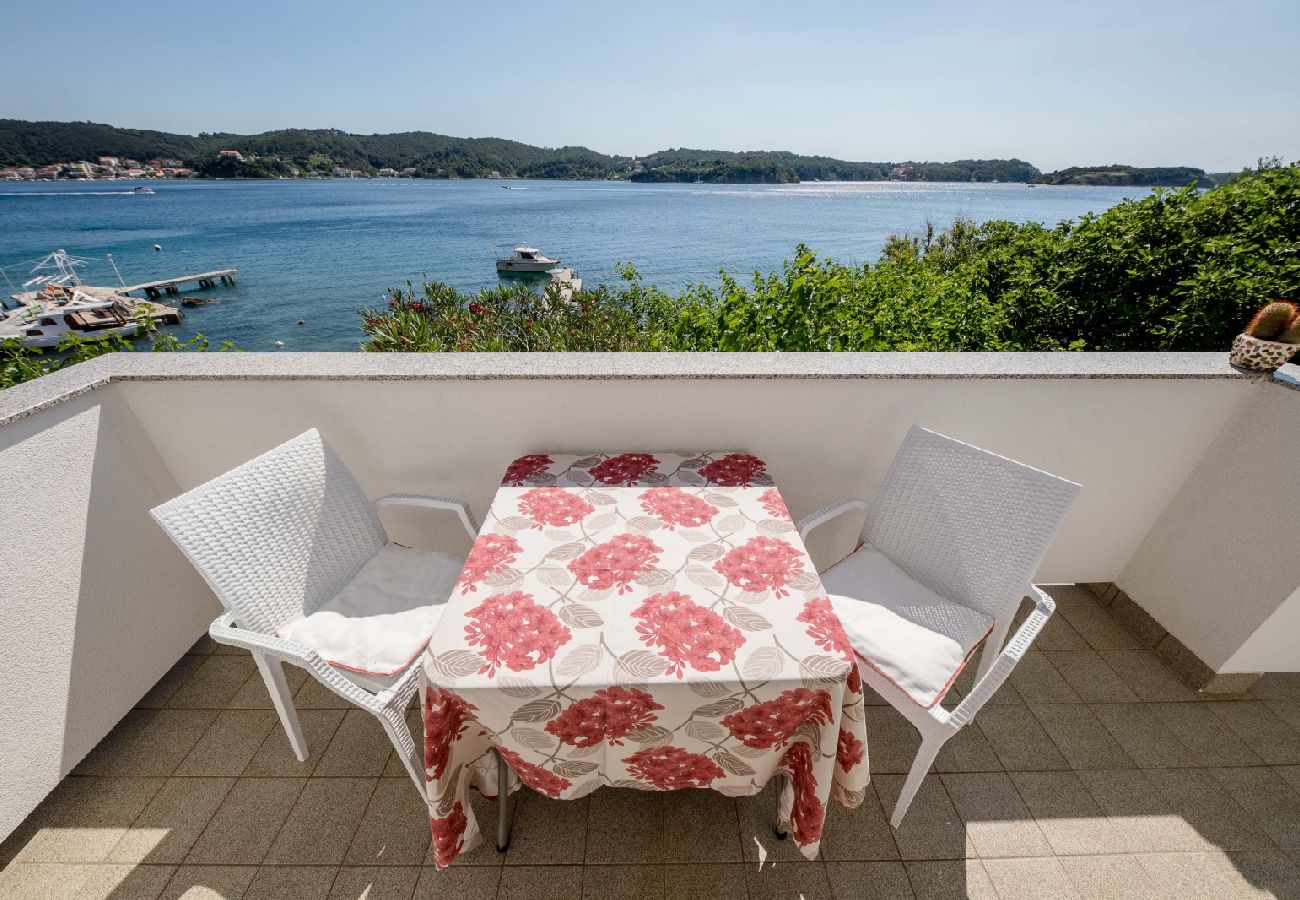 Appartement à Supetarska Draga - Appartement dans Supetarska Draga avec vue mer, Balcon, Climatisation, WIFI (4551-1)