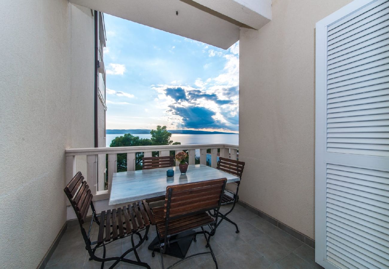 Appartement à Brela - Appartement dans Brela avec vue mer, terrasse, Climatisation, WIFI (201-10)