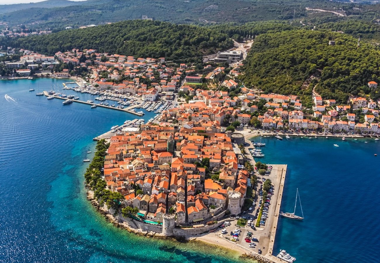 Maison à Karbuni - Maison de vacances dans Karbuni avec vue mer, Balcon, Climatisation, WIFI (5095-1)