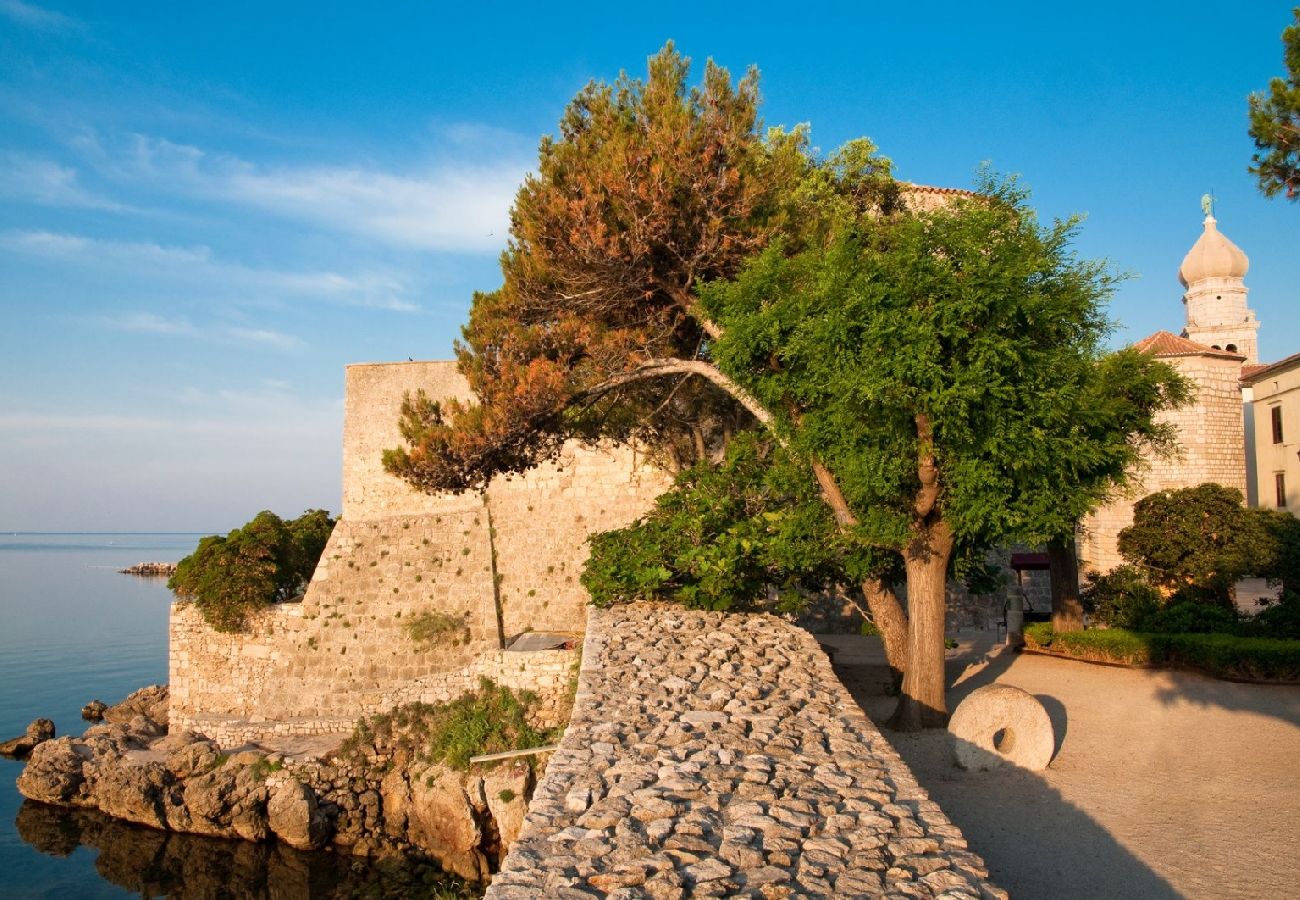 Maison à Vrbnik - Maison de vacances dans Vrbnik avec terrasse, Climatisation, WIFI, Machine à laver (5210-1)