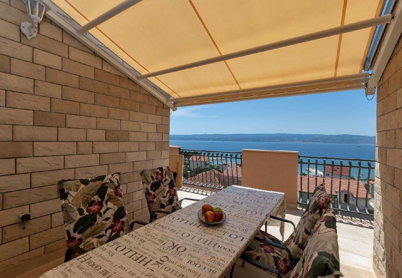 Affitto per camere a Duce - Camera in Duće con vista mare, balcone, Climatizzazione, WIFI (79-1)