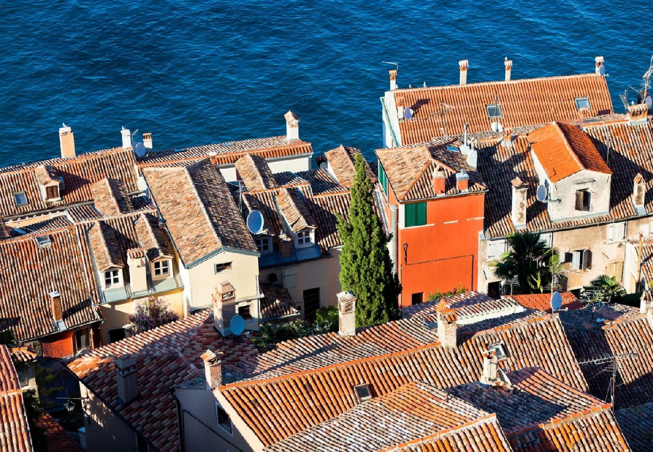 Affitto per camere a Rovinj - Camera in Rovigno (Rovinj) con vista mare, balcone, Climatizzazione, WIFI (81-3)