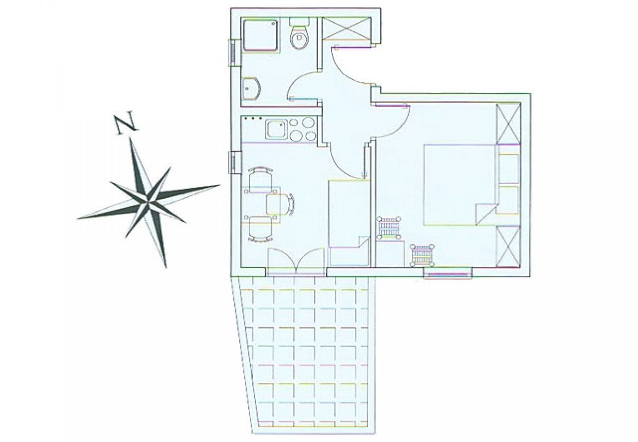 Casa a Lokva Rogoznica - Casa di vacanza in Lokva Rogoznica con vista mare, terrazzo, Climatizzazione (4184-3)