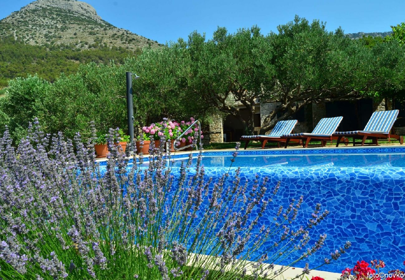 Casa a Bol - Casa di vacanza in Vallo della Brazza (Bol) con vista mare, terrazzo, Climatizzazione, WIFI (120-1)