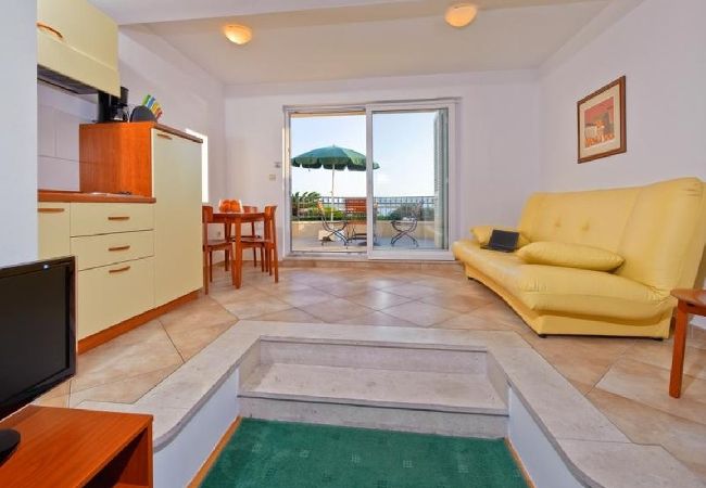 Studio a Brela - Appartamento Studio in Brella (Brela) con vista mare, terrazzo, Climatizzazione, WIFI (201-4) Studio a Brela - Appartamento Studio in Brella (Brela) con vista mare, terrazzo, Climatizzazione, WIFI (201-4)