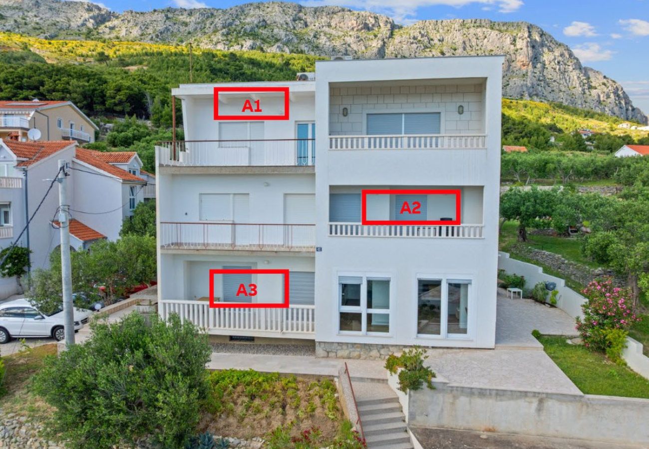 Apartament w Duce - Apartament w Duće z Widok na morze, taras, Klimatyzacja, WIFI (3423-1)