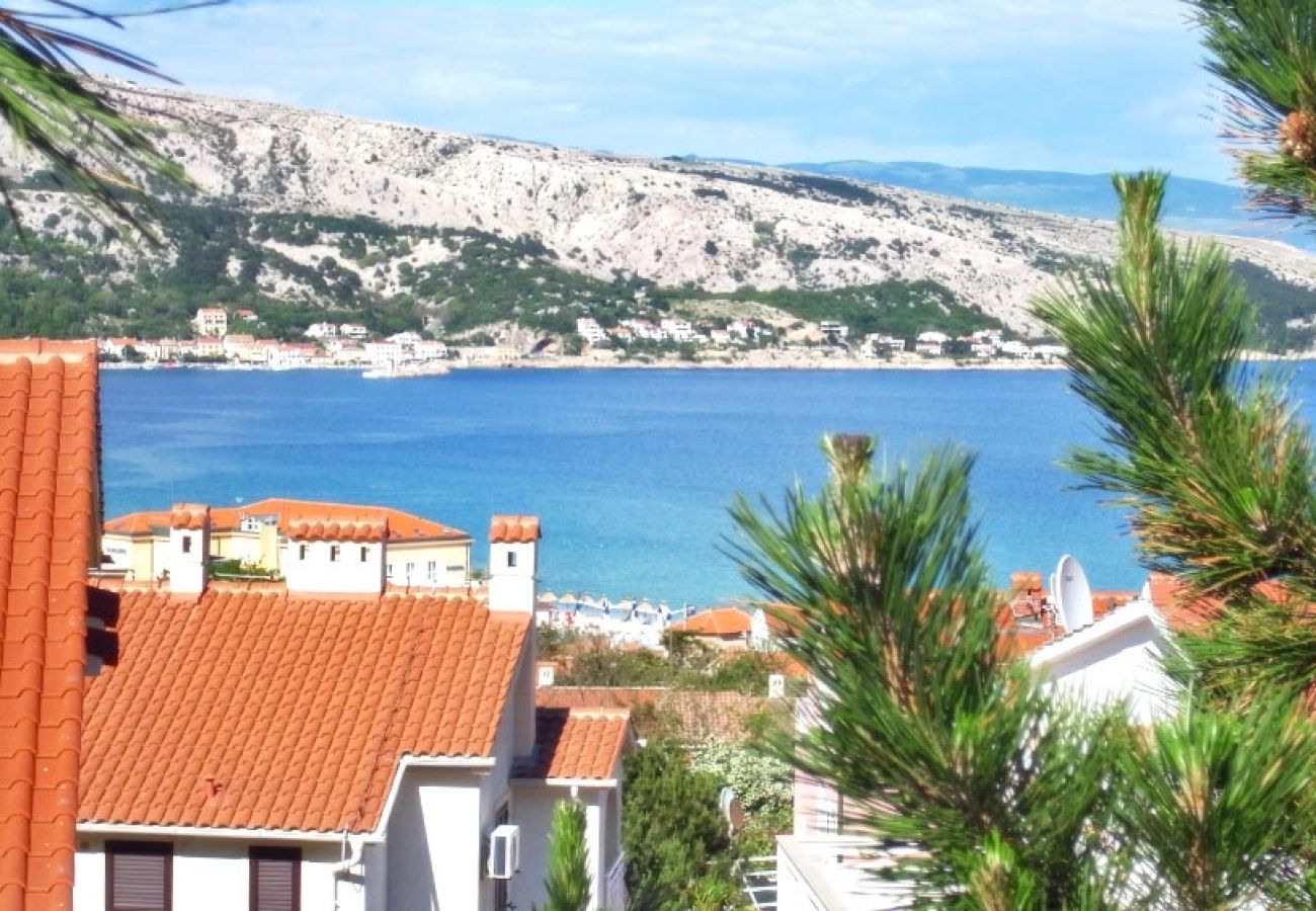 Apartament w Baška - Ferienwohnung in Baška mit Meerblick, Terrasse, Klimaanlage, W-LAN (3494-6)