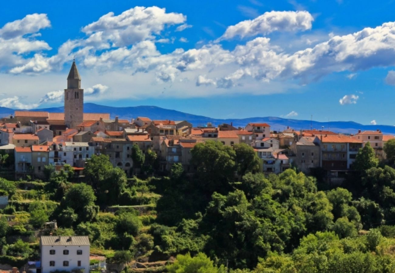 Dom w Vrbnik - Domek wypoczynkowy w Vrbnik z Widok na morze, taras, Klimatyzacja, WIFI (3672-1)